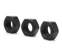 Ecrou Hexagonal Écrous hexagonaux en acier au carbone noir, 1 à 50 pièces, M2, M2.5, M2.6, M3, M3.5, M4, M5, M6, M8, M10, M12, M14, M16, M18, M20, M22, M24, M27, M30, M33, M36(M27x1pc)