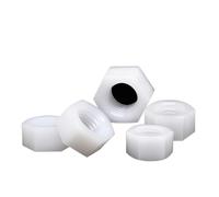 Ecrou Hexagonal Écrous hexagonaux en nylon et plastique blanc ou noir, 5 à 50 pièces, M2, M2.5, M3, M4, M5, M6, M8, M10, M12, M14, M16, M18, M20(White,M2 (50pcs))