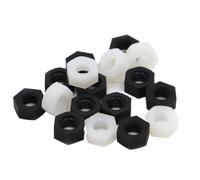 Ecrou Hexagonal Écrous hexagonaux en nylon noir/blanc, 20/50 pièces, M2, M2.5, M3, M4, M5, M6, M8, M10, M12(WHITE,M6 20pcs)