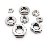 Ecrou Hexagonal Écrous hexagonaux fins en acier inoxydable 304, 5/50 pièces, for vis M2, M2.5, M3, M4, M5, M6, M8, M10, M12, M14, M16(50pcs M5)