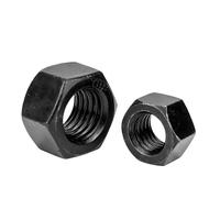 Ecrou Hexagonal Écrous hexagonaux noirs M2 M2.5 M3 M4 M5 M6 M8 M10 M12 M14 M16 M18 M20 M22 M24 M27 écrous hexagonaux métriques en acier au carbone(M6 25pcs)