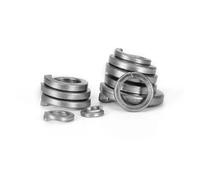 Écrou hexagonal en acier au carbone, écrou en acier inoxydable, 2-20 pièces M2 M2.5 M3 M4 M5 M6 M8 M10 M12-M30 Gr2 TA2 TA2 Pure Ressort Bague élastique Hexagonale Écrous de blocage Bague en métal