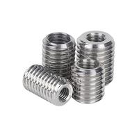 Écrou hexagonal en acier au carbone, écrou en acier inoxydable, M2,5 M3 M4 M5 M6 M10 M12 Vis adaptateur de filetage intérieur/extérieur en acier inoxydable, insert fileté de gaine, écrous de