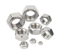 Écrou hexagonal en acier inoxydable 304 noir carbone, 1 pièce, 2 pièces, 5 pièces, 10 pièces, 20 pièces, 50 pièces(M2.5 x50pcs)
