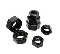 Écrou hexagonal en acier inoxydable 304 plaqué noir DIN934 M1.6 M2 M2.5 M3 M3.5 M4 M5 M6 M8 M10 M12(10pcs M8)