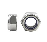 Écrou hexagonal en acier inoxydable, Écrous de blocage en nylon multicolores M2-M20 1-50pcs(304 stainless steel,M5 30pcs)