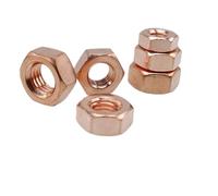 Écrou hexagonal en cuivre T2 M3 M4 M5 M6 M8 M10 M12-M20, écrous hexagonaux à transfert de chaleur à Conduction conductrice à haute température for boulon à vis(5Pcs M8)
