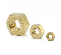 Écrou hexagonal en laiton massif et cuivre for boulon à vis, 1 pièce, 5 pièces, 10 pièces, 50 pièces, 100 pièces(M16 (1PCS))