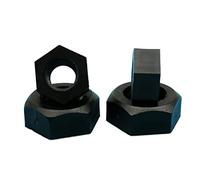 Écrou hexagonal en nylon plastique, Écrous hexagonaux en nylon M2-M12 DIN934, noir et blanc, assortiment(Black,100pcs M2)