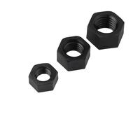 Écrou hexagonal en nylon plastique, Écrous hexagonaux isolants en nylon PA66, noirs et blancs, assortiment M2 à M20(Black,M3)
