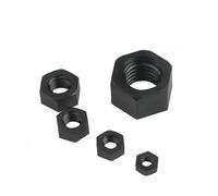 Écrou hexagonal en nylon plastique, Écrous hexagonaux métriques isolants en nylon for électronique, multicolores, M2-M20 (lot de 2)(Black,M2.5)