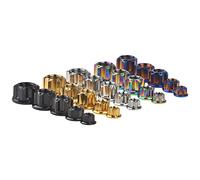 Écrou hexagonal en titane, Écrous à embase hexagonale en titane M12, vis et boulons for accessoires de moto vélo(Blue)