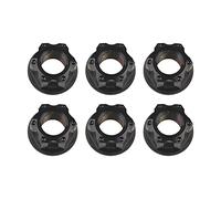 Écrou hexagonal en titane, Écrous hexagonaux à embase en titane M10 for accessoires de freins moto et vélo(Black)
