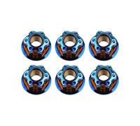 Écrou hexagonal en titane, Écrous hexagonaux à embase en titane M12 for accessoires de freins moto et vélo(Blue)