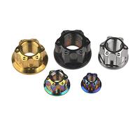 Écrou hexagonal en titane, Écrous hexagonaux à embase en titane M16, vis et boulons for accessoires de moto vélo(Gold)