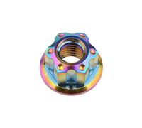 Écrou hexagonal en titane, Écrous hexagonaux à embase en titane M6, M8, M10, M12, M14 et M16 : vis boulons for accessoires de moto vélo(Rainbow,M14)