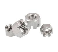 Écrou hexagonal fendu en acier inoxydable, GB6181 Écrou crénelé fendu A2 304 Acier inoxydable M6 M8 M10 M12 M16 Paquet de 16 pièces(M8 5PCS)