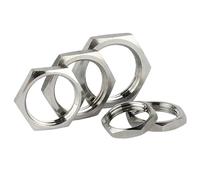 Écrou hexagonal fin en acier inoxydable 304/316, écrou à dents fines, modèle de tuyau en pouces, verrouillage de réservoir d'eau, robinet d'eau M4 M5 M6 ~ M30(M10 (10Pcs))