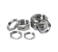 Écrou hexagonal fin en acier inoxydable M4 M5 M6 ~ M30 304/316, écrou à dents fines, modèle de tuyau en pouces, verrouillage for réservoir d'eau et robinet(M16 (5Pcs))