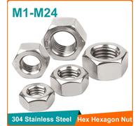 Écrou Hexagonal Hexagonal En Acier Inoxydable Pour Dallas,2,2 À Vis,100 A2,M1.2,M1.4,M1.6,M2,M2.5,M3 Figuré,M5,M6,M8,M10,M12,M16,M20,M24,1 À 304 Pièces - Type M1.4 Brass(100pcs)