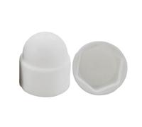 Ecrou Hexagonal Lot de 10 écrous à tête hexagonale noirs et blancs, capuchons de protection en plastique sans filetage(White,M8x14x15)