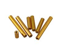 Écrou hexagonal, Lot de 10 entretoises rondes filetées femelles en aluminium M3 for RC multicolores 6-40 mm(Gold,10mm)