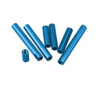 Écrou hexagonal, Lot de 10 entretoises rondes filetées femelles en aluminium M3 for RC multicolores 6-40 mm(Blue,35mm)