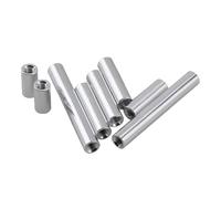 Écrou hexagonal, Lot de 10 entretoises rondes filetées femelles en aluminium M3 for RC multicolores 6-40 mm(Silver,6mm)