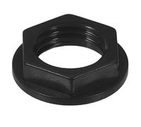 Écrou Hexagonal Noir pour Prise Jack 6,35mm, Profil Bas, Panneau audio | Plastique Rigide, Fixation Sûre des Connecteurs, Finition Professionnelle, Adapté aux Techniciens et Projets Électroniques