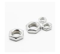 Écrou hexagonal plat en acier inoxydable 304, écrou hexagonal fin, M2,5 M3 M4 M5 M6 M8 M10 M12 M14 M16 M18 M20 M22 M24(M8 (20pcs))