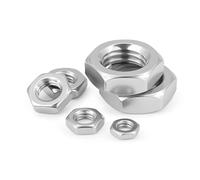 Écrou hexagonal plat fin en acier inoxydable 304 M2,5 M4 M5 M6 M8 M10 M12 M14 M16 M18(M2.5 (100Pcs))