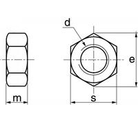 Ecrou hexagonale HU A4 DIN 934 M42 boîte de 5 - - 6460142