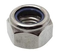 Ecrou hexagonale indesserrables en inox A4 diamètre 12mm, 3 pièces.