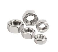 Ecrou inox 316, M3M4M5M6M8M10M12M14M16, écrou hexagonal, bouchon à vis Daquan,M6 [60 pièces]