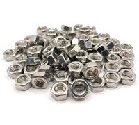 Ecrou Inox M4 Hexagonal HU en acier INOX A2 pour vis, tiges filetées, boulons Ø 4mm / diam. 4 mm | Écrous DIN 934 / ISO 4032 | Visserie inoxydable A2/70 (V2A/304) : LOT DE 20 Pcs - ProRaje