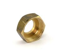 Ecrou laiton 6 pans pour collet battu brut Ø 16 - filetage 20/27 BRICOZOR