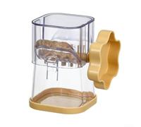 Écrou manuel à manivelle pour hachoir en noyer, moulin à épices manuel pour grains de café, poivre, céréales, herbes, broyage transparent (jaune)