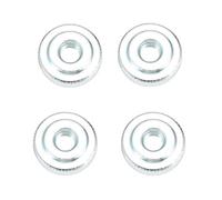 Écrou mince roulé Acier inoxydable 304/acier au carbone Galvanisé Nickelé Grande tête Tête plate Bouchon à vis manuel M3-M10 Bouton de réglage d'installation rapide sans outil(GCS,M4(30PC))