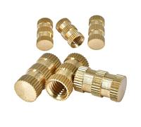 Écrou moleté à simple passage for trou borgne, 10 à 50 pièces, M2, M2.5, M3, M4, M5, M6, M8, en laiton, moulage par injection, écrou encastré(10mm,M3x4.5(50Pcs))