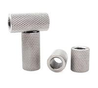 Écrou moleté en acier inoxydable 304, M2 M2.5, 10 pièces, tête plate à profil bas, écrou de serrage manuel(12mm,M2xOD 5mm(10pcs))