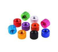 Écrou moleté en aluminium M3 M4, 10 pièces, écrous à main moletés en alliage d'aluminium(Light Blue,M3)