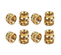 Écrou moleté en laiton thermofusible M2 M2.5 M3 M4 M5 M6, filetage, moulage à chaud, double sergé, injection, écrou d'encastrement for imprimante 3D(Length 5mm 50pcs,M4(OD 6mm))