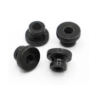 Écrou moleté plaqué noir, 1 à 5 pièces, M3, M4, M5, M6, M8, M10, à serrage manuel, for imprimantes 3D, murs-rideaux, DIN466, GB806(M4 5pcs)