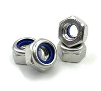 Ecrou Nylstop M2,5 Inox indesserrable Ø 2,5mm | Écrous Frein 2,5 mm Autobloquant Hexagonal Autofreiné DIN 985 Acier Inoxydable A2-70 (V2A/304) avec bague nylon de blocage : LOT DE 50 Pcs - ProRaje