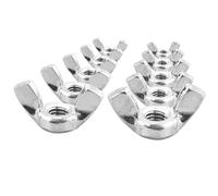 Ecrou Papillon 10 pièces M6, vis Papillon DIN315 Écrous à Ailettes en Acier Inoxydable A2 V2A, Écrous à Oreilles Metal Ecrous à Ailette Filetage Métrique