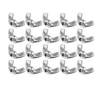 Ecrou Papillon 20 pièces M6, vis Papillon DIN315 Écrous à Ailettes en Acier Inoxydable A2 V2A, Écrous à Oreilles Metal Ecrous à Ailette Filetage Métrique