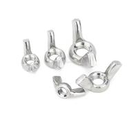Écrou papillon à ailettes en acier inoxydable 304 M3 M4 M5 M6 M8 M10 M12 galvanisé zingué à serrage manuel(Zinc Plated,M8(5pcs))