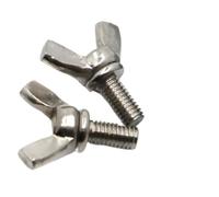 Ecrou Papillon Boulon de réglage à serrer la main en acier inoxydable/acier au carbone, vis pouce tête d'aile papillon M4 M5 M6(12mm,M6 20PCS_CARBON STEEL)