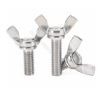 Ecrou Papillon Boulon papillon plaqué Zinc M4 M5 M6 M8 M10, 5 à 20 pièces, boulon aile galvanisé, vis de pouce, griffe, serrage la main(20Pcs,M5x12)