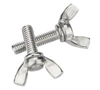 Ecrou Papillon Boulons à oreilles boulons papillon 5 pièces M3 M4 vis tête d'aile 304 griffe en acier inoxydable serrer la main(12MM_M3(5PCS))
